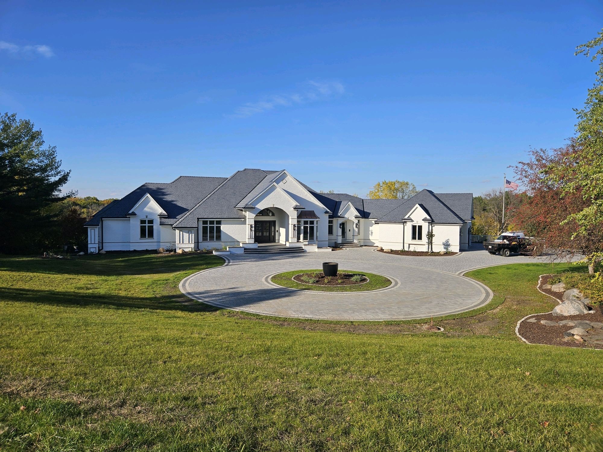 Residential low-maintenance landscaping