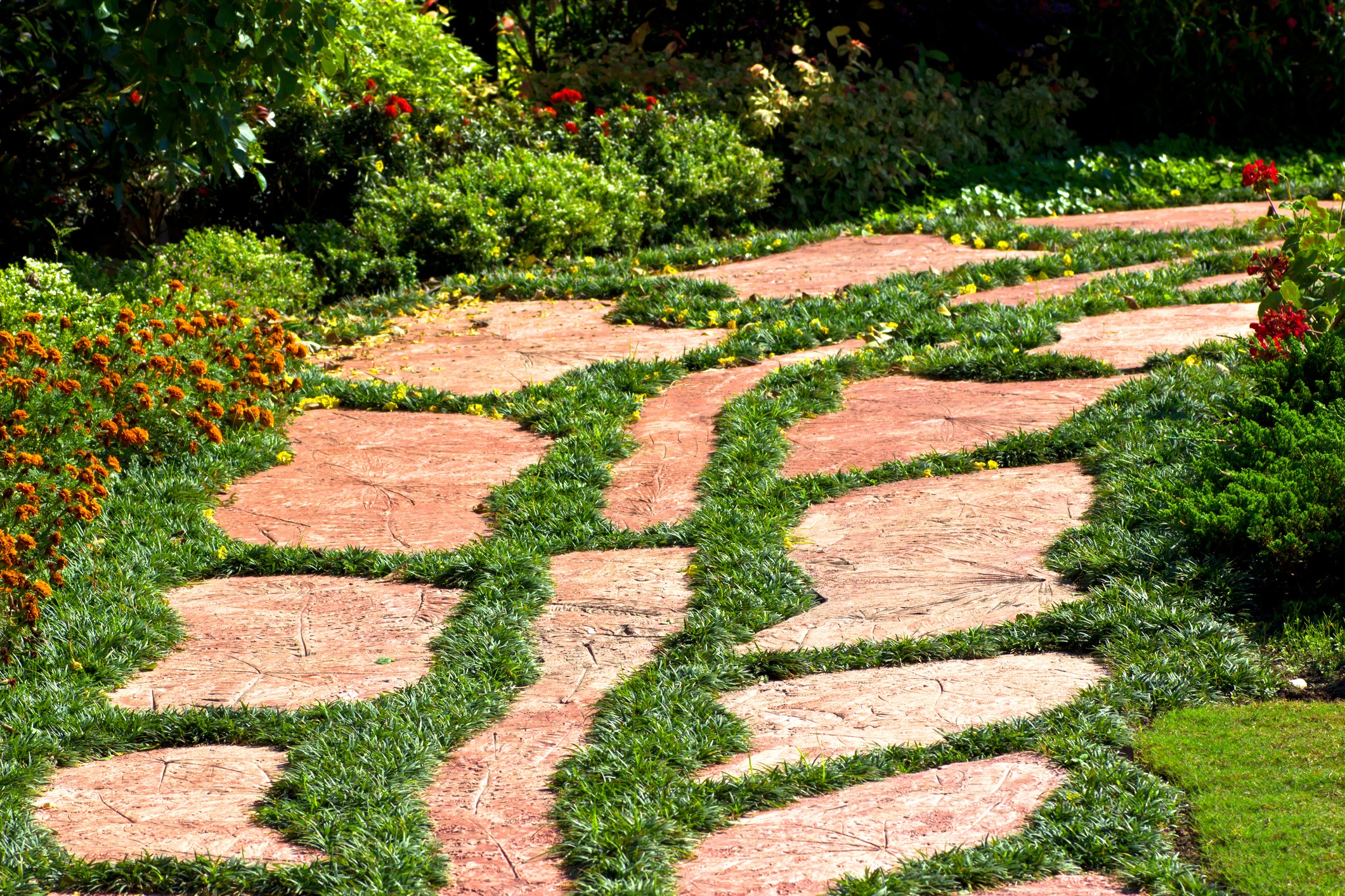 A stone path.